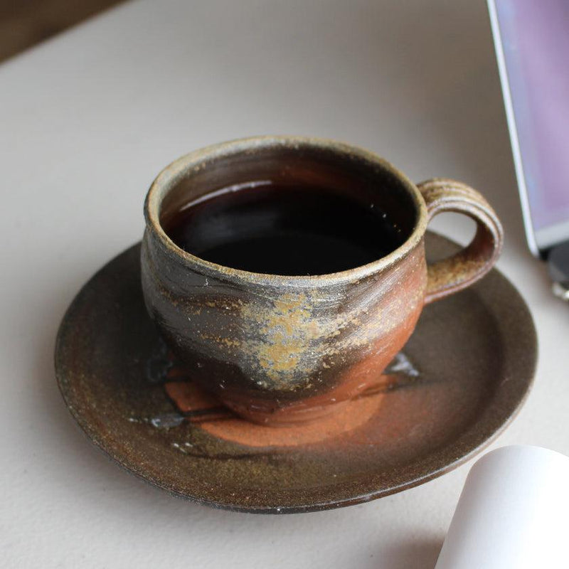 [แก้ว (ถ้วย)] ถ้วยกาแฟและชุดจานรอง | เครื่องถ้วยที่สวยงาม Naoto Tsuneki