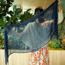 [SCARF] HAND-DYED STOLE WITH NATURAL INDIGO (7 TIMES DYED) | INDIGO DYEING| INDIGO KESENNUMA