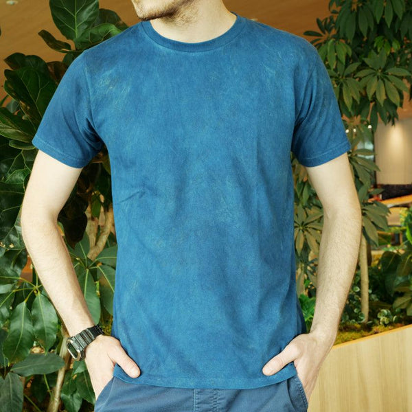 [티셔츠] 천연 인디고 (1 색 염색) | 인디고 염색