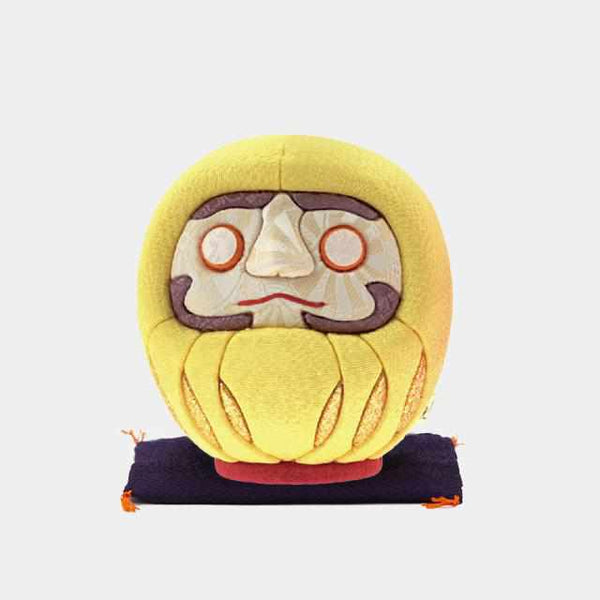 Yellow Daruma doll - 6 x 6 x 6 cm ⋆ The Oriental Shop