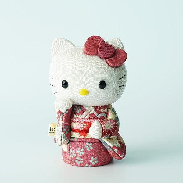 [Beckoning (Lucky) Cat] Hello Kitty (สีม่วง) | ตุ๊กตาศิลปะเอโดะ