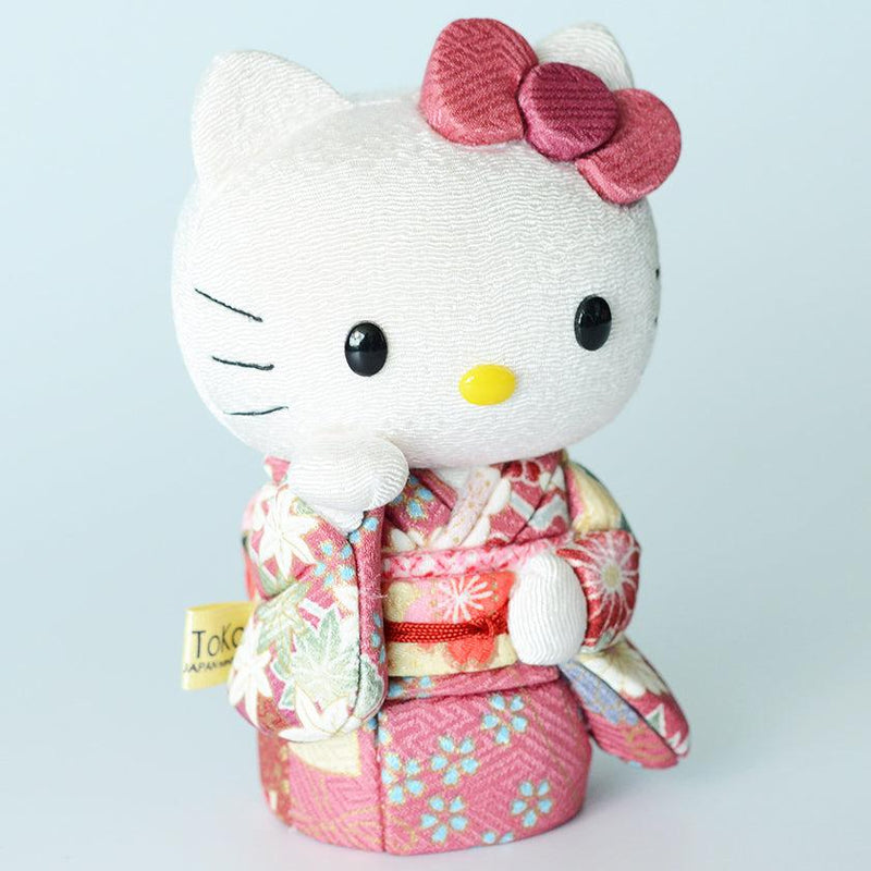[Beckoning (Lucky) Cat] Hello Kitty (สีม่วง) | Edo Art Dolls | ตุ๊กตา Kakinuma
