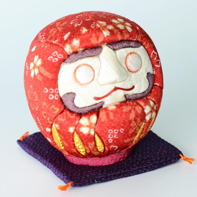 [Daruma (Doll)] Edo Daruma Chirimen Red (S) | Edo Art Dolls | ตุ๊กตา Kakinuma