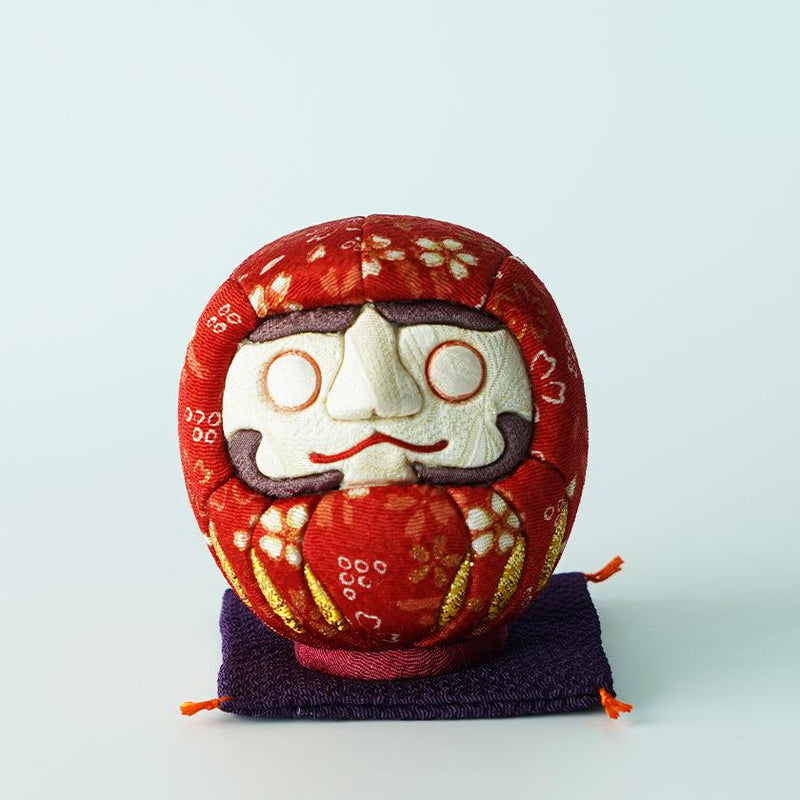 [Daruma (Doll)] Edo Daruma Chirimen Red (S) | Edo Art Dolls | ตุ๊กตา Kakinuma