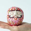 [DARUMA (DOLL)] EDO DARUMA CHIRIMEN PINK (S) | EDO ART DOLLS | KAKINUMA DOLLS