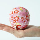 [DARUMA (DOLL)] EDO DARUMA CHIRIMEN PINK (S) | EDO ART DOLLS | KAKINUMA DOLLS