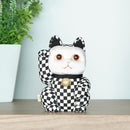 [BECKONING (LUCKING) 고양이] Maneki Neko 체크 무늬 Pattern Black (L) | 에도 아트 인형