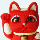 [BECKONING (Lucky) 고양이] Maneki Neko Feng Shui DX Red (M) | 에도 아트 인형