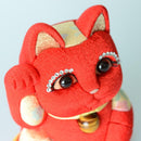 [BECKONING (Lucky) 고양이] Maneki Neko Feng Shui DX Red (M) | 에도 아트 인형