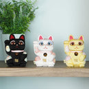 [Beckoning (Lucky) Cat] Maneki Neko Feng Shui DX Yellow (M) | Edo Art Dolls | ตุ๊กตา Kakinuma