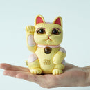 [Beckoning (Lucky) Cat] Maneki Neko Feng Shui DX Yellow (M) | Edo Art Dolls | ตุ๊กตา Kakinuma