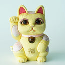 [Beckoning (Lucky) Cat] Maneki Neko Feng Shui DX Yellow (M) | Edo Art Dolls | ตุ๊กตา Kakinuma