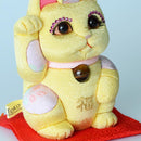 [Beckoning (Lucky) Cat] Maneki Neko Feng Shui DX Yellow (M) | Edo Art Dolls | ตุ๊กตา Kakinuma