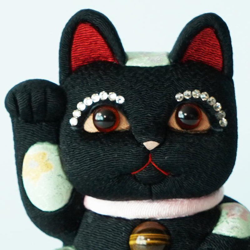 [Beckoning (Lucky) Cat] Maneki Neko Feng Shui DX Black (M) | ตุ๊กตาศิลปะเอโดะ