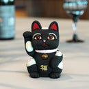 [Beckoning (Lucky) Cat] Maneki Neko Feng Shui DX Black (M) | Edo Art Dolls | ตุ๊กตา Kakinuma