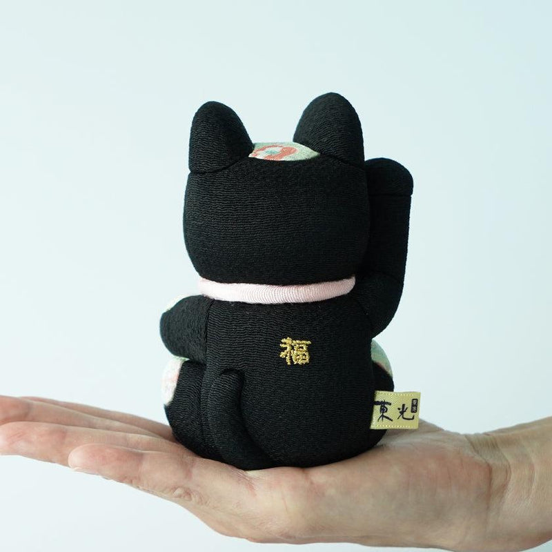 [Beckoning (Lucky) Cat] Maneki Neko Feng Shui DX Black (M) | ตุ๊กตาศิลปะเอโดะ