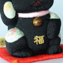 [Beckoning (Lucky) Cat] Maneki Neko Feng Shui DX Black (M) | Edo Art Dolls | ตุ๊กตา Kakinuma