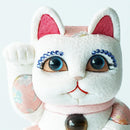 [Beckoning (Lucky) Cat] Maneki Neko Feng Shui DX White (M) | Edo Art Dolls | ตุ๊กตา Kakinuma