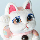 [Beckoning (Lucky) Cat] Maneki Neko Feng Shui DX White (M) | Edo Art Dolls | ตุ๊กตา Kakinuma