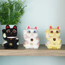 [Beckoning (Lucky) Cat] Maneki Neko Feng Shui DX White (M) | Edo Art Dolls | ตุ๊กตา Kakinuma