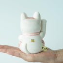 [Beckoning (Lucky) Cat] Maneki Neko Feng Shui DX White (M) | Edo Art Dolls | ตุ๊กตา Kakinuma