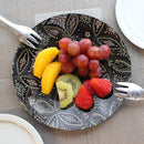 [LARGE PLATE (PLATTER)] PLATE (HANA CLOISONNE) BEIGE & BLACK 2-PIECE SET | NISHIJIN TEXTILES | RE:NISTA