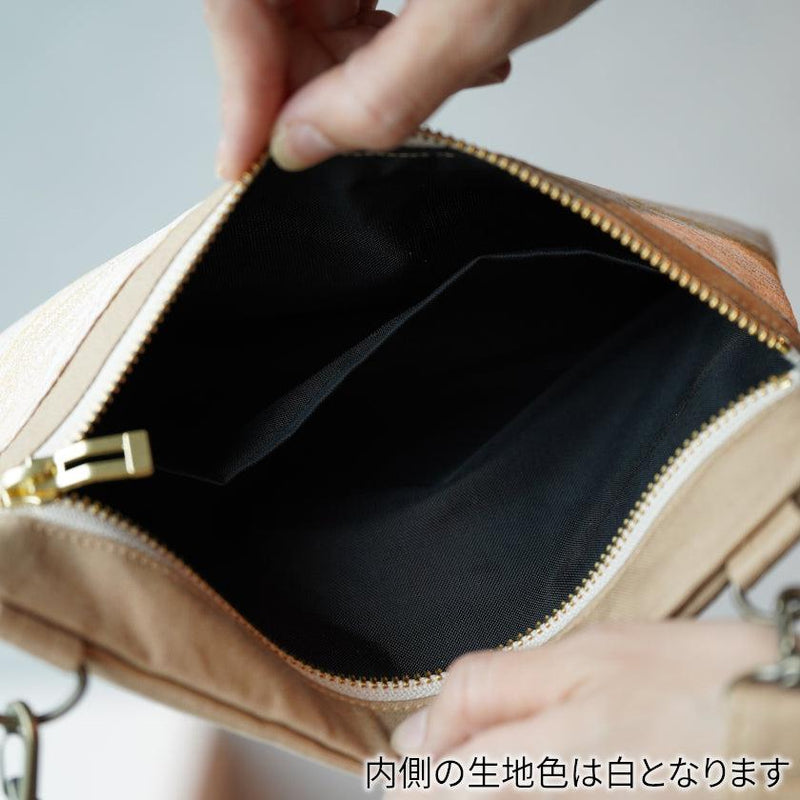 [袋]米色蒙特·布蘭克| Nishijin紡織品