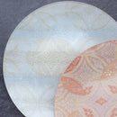 [LARGE PLATE] PLATE SHIPPO PATTERN BEIGE & WHITE 2-PIECE SET | NISHIJIN TEXTILES | RE:NISTA