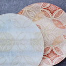 [LARGE PLATE] PLATE SHIPPO PATTERN BEIGE & WHITE 2-PIECE SET | NISHIJIN TEXTILES | RE:NISTA