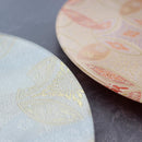 [LARGE PLATE] PLATE SHIPPO PATTERN BEIGE & WHITE 2-PIECE SET | NISHIJIN TEXTILES | RE:NISTA