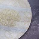 [LARGE PLATE] PLATE SHIPPO PATTERN BEIGE & WHITE 2-PIECE SET | NISHIJIN TEXTILES | RE:NISTA