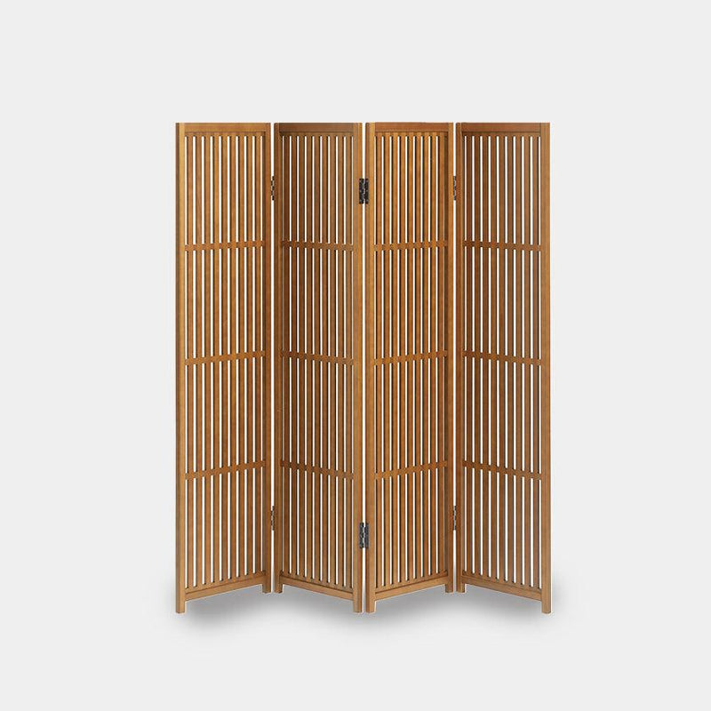 [折疊屏幕（房間分隔線）] Akita Cedar Latticework 4倍折疊屏幕|木工