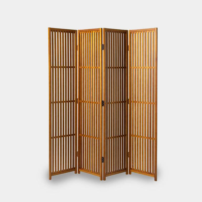 [折疊屏幕（房間分隔線）] Akita Cedar Latticework 4倍折疊屏幕|木工