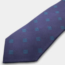 [TIE] ORIGINAL LOGO DEEP BLUE AZURE | JAPANESE SILK | SHAKUNONE (WITH GIFT PAPER BAG)
