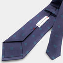 [TIE] ORIGINAL LOGO DEEP BLUE AZURE | JAPANESE SILK | SHAKUNONE (WITH GIFT PAPER BAG)