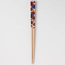 [CHOPSTICKS] KUTANI SEAL FLOWER UME PLUM (22.5cm) CHOPSTICK REST & GIFT BOX SET | MATSUKAN | WAKASA LACQUERED CHOPSTICKS