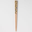 [CHOPSTICKS] KUTANI SEAL FLOWER FUJI WISTARIA (22.5cm) CHOPSTICK REST & GIFT BOX SET | MATSUKAN | WAKASA LACQUERED CHOPSTICKS