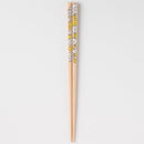 [CHOPSTICKS] KUTANI SEAL FLOWER KIKU CHRYSANTHEMUM (22.5cm) CHOPSTICK REST & GIFT BOX SET | MATSUKAN | WAKASA LACQUERED CHOPSTICKS