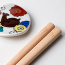 [CHOPSTICKS] KUTANI SEAL FLOWER KIKU CHRYSANTHEMUM (22.5cm) CHOPSTICK REST & GIFT BOX SET | MATSUKAN | WAKASA LACQUERED CHOPSTICKS