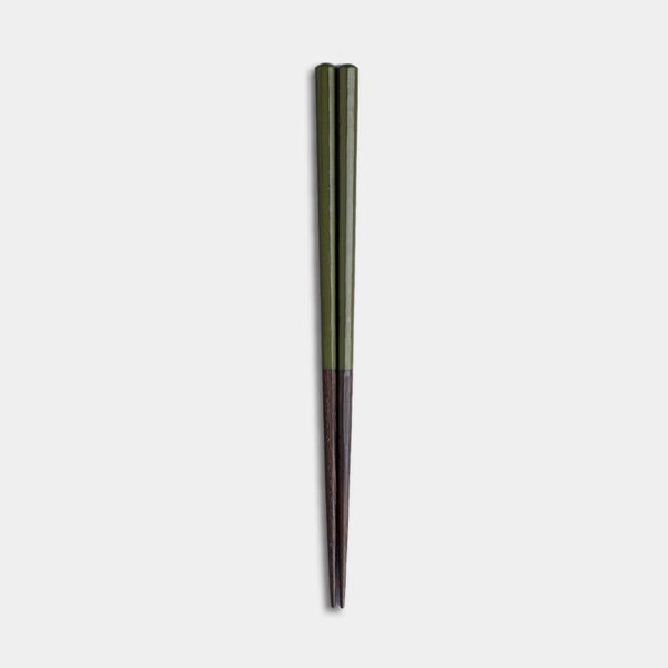 [CHOPSTICKS] WENGE OCTAGON HASHIKURA SEASON01 GREEN (22.5cm) | MATSUKAN | WAKASA LACQUERWARE