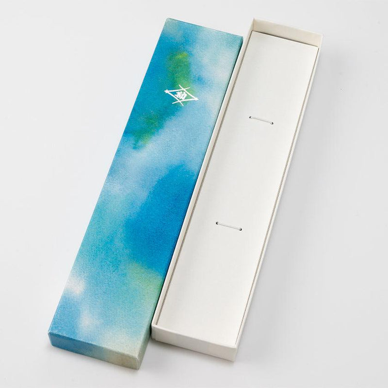 [CHOPSTICKS] GIFT BOX FOR GIFTS FOR 2 SET OF PAPER BOX (BLUE) | MATSUKAN | WAKASA LACQUERWARE