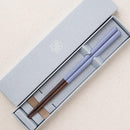 [CHOPSTICKS] WENGE OCTAGON HASHIKURA SEASON01 LIGHT BLUE (WITH CHOPSTICK REST) | WAKASA LACQUERED CHOPSTICKS | MATSUKAN