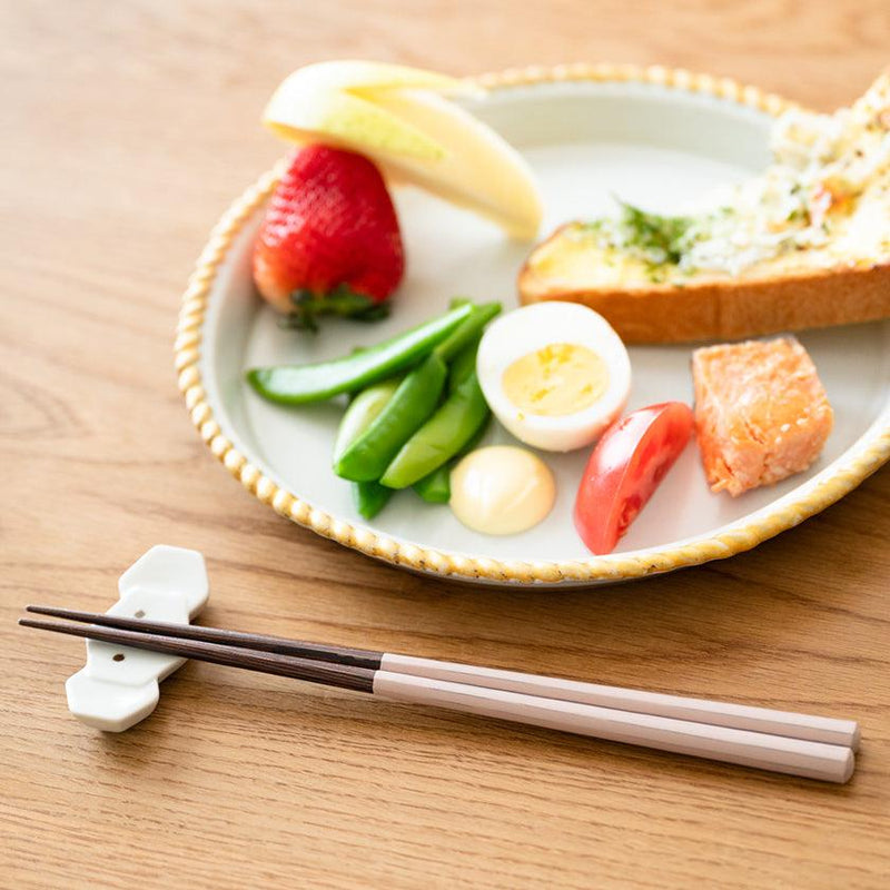 [筷子] WENGE八角形hashikura separs01淡粉紅色（帶筷子休息）| wakasa漆器|松本