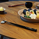 [CHOPSTICKS] SHELL PEONY PAIR WITH CHOPSTICK RESTS | WAKASA LACQUERED CHOPSTICKS | MATSUKAN