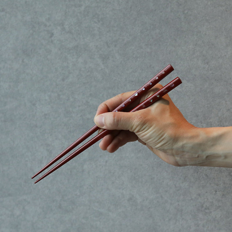 [Chopsticks]外殼牡丹搭配筷子休息| wakasa漆器|松本