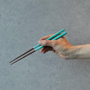 [CHOPSTICKS] SPARKLING WAVE PAIR WITH CHOPSTICK RESTS | WAKASA LACQUERED CHOPSTICKS | MATSUKAN