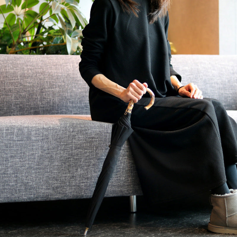 [ร่ม] ผู้หญิง Shantung Short (สีดำ) | Tokyo Umbrella | Maehara Koei Shoten