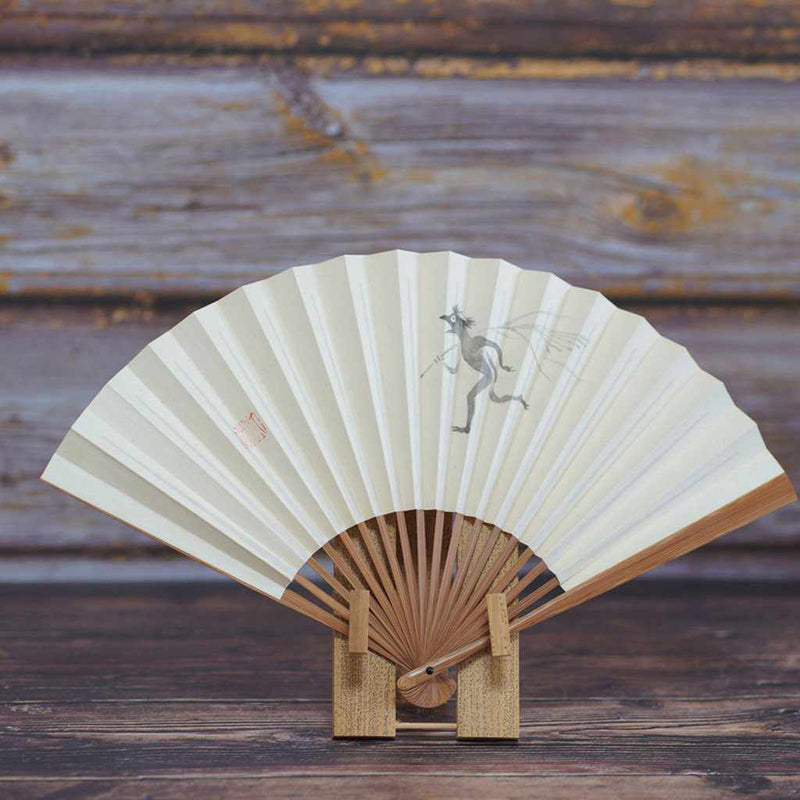[Hand Fan] ภาพวาดของผู้ชาย Kappa Ayumu Honsotake | Fankindo Fukatsu Hand Fan | เอโดะพับพัดลม