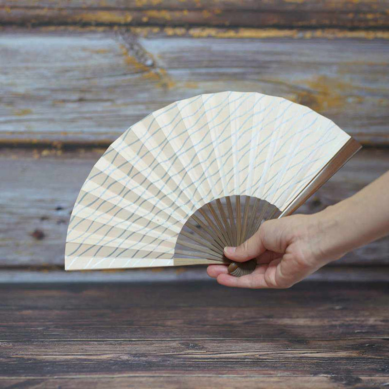 [แฟนมือ] ผู้หญิง Mochi Tachiyu หนึ่งจุด Karaki Bamboo | Fankindo Fukatsu Hand Fan | เอโดะพับพัดลม