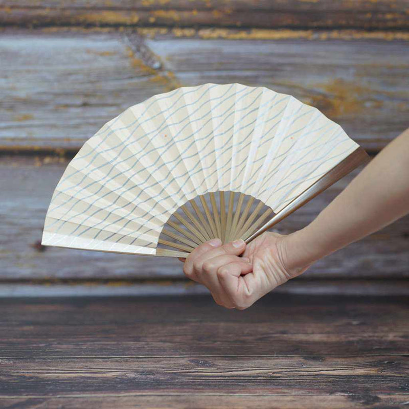 [HAND FAN] WOMAN MOCHI TACHIYU ONE POINT KARAKI BAMBOO | UNKINDO FUKATSU HAND FAN | EDO FOLDING FANS